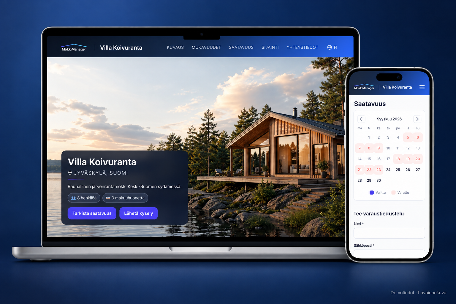 Suoravaraus omilta sivuilta